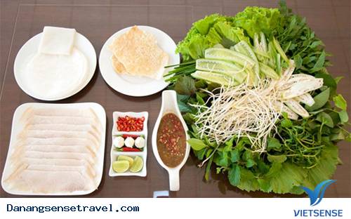 Bánh tráng cuốn thịt heo 2 đầu da